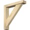 Ekena Millwork Traditional Block Rough Sawn Bracket w/ Offset Brace, Douglas Fir, 4"W x 20"D x 20"H BKT0402X20X20TRA05RDF - alternate 1